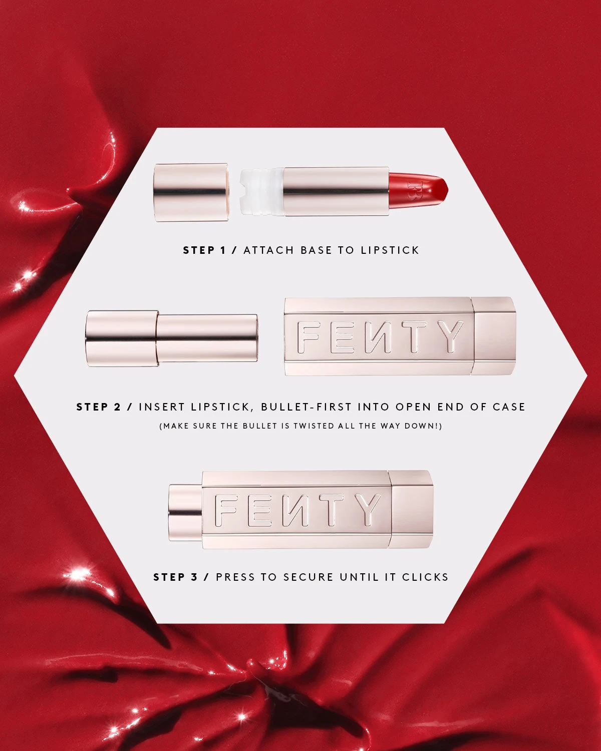 Fenty Icon The Case Semi-Matte Refillable Lipstick — Red Edition 2 Fenty Icon The Case Semi-Matte Refillable Lipstick — Red Edition - Image 2