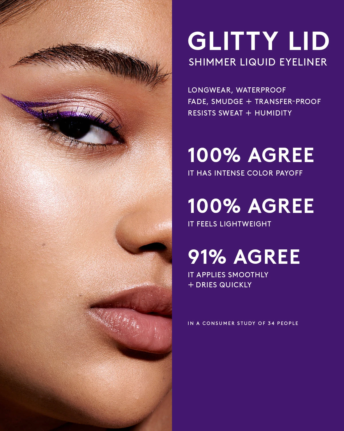 Glitty Lid Shimmer Liquid Eyeliner — Chrome At Me 6 Glitty Lid Shimmer Liquid Eyeliner — Chrome At Me - Image 6